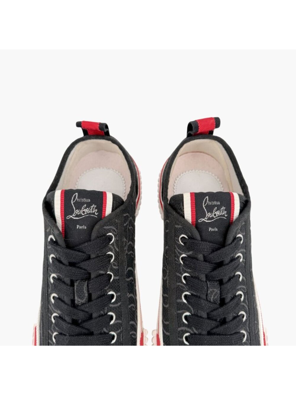 Christian Louboutin Super Pedro Platform Sneakers Black Size 39 US 9 Women’s - Picture 4 of 15